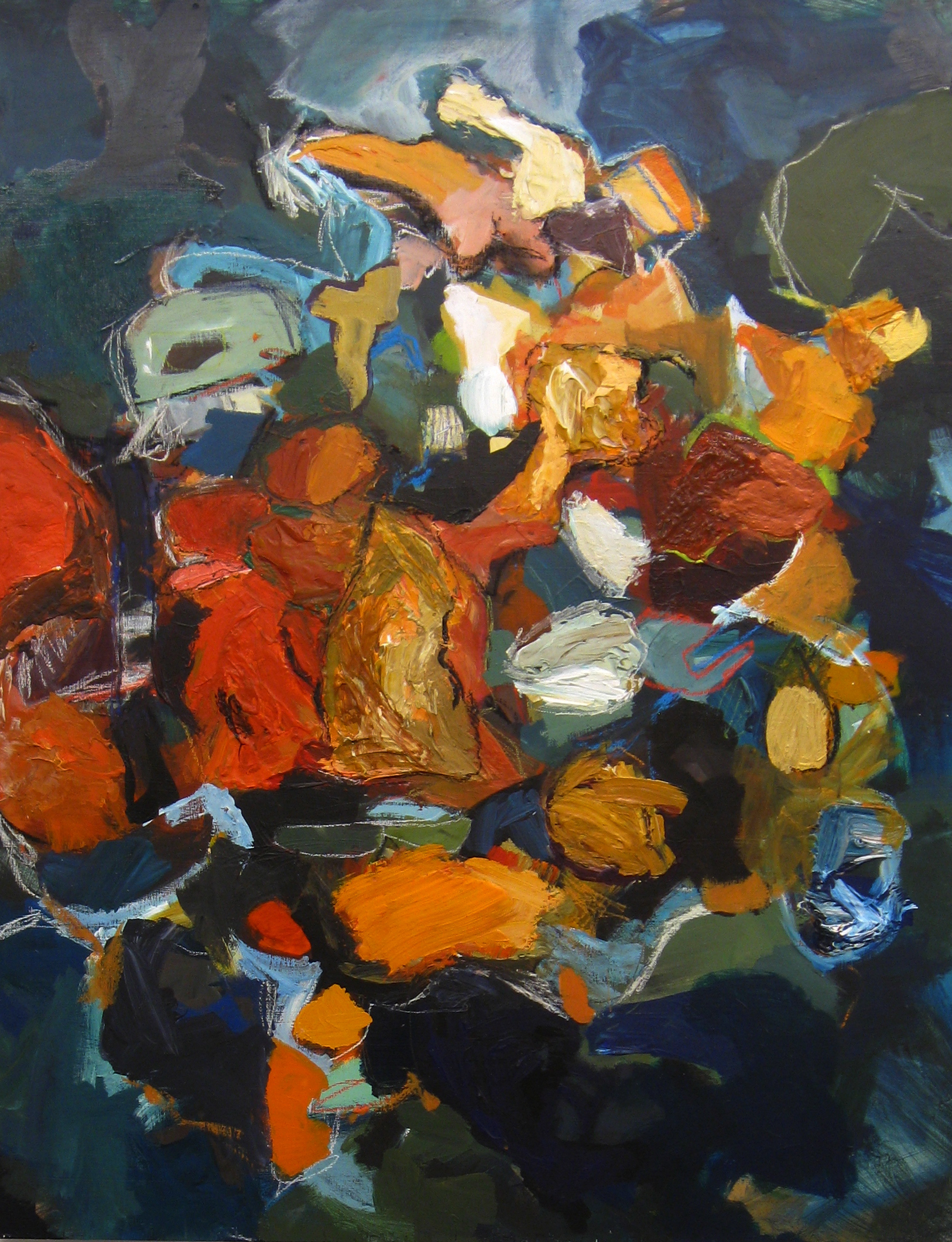 Abstract painting by Jamie Davis, Paris